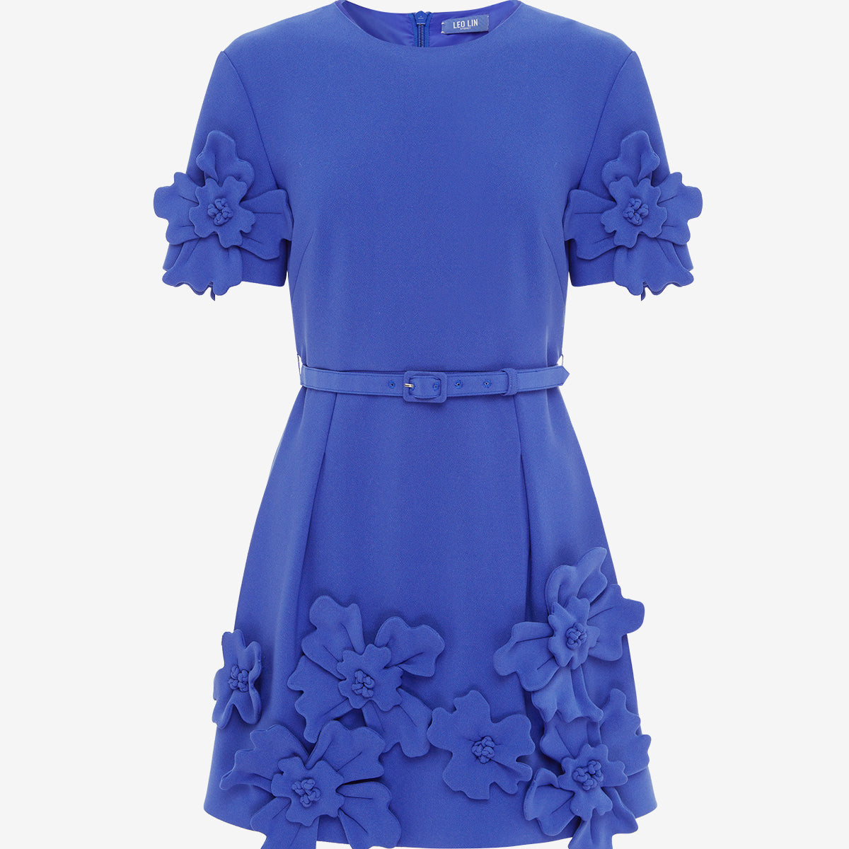 knee length dresses for ladies Aurelie Appliqué Short Sleeve Mini Dress main image 1