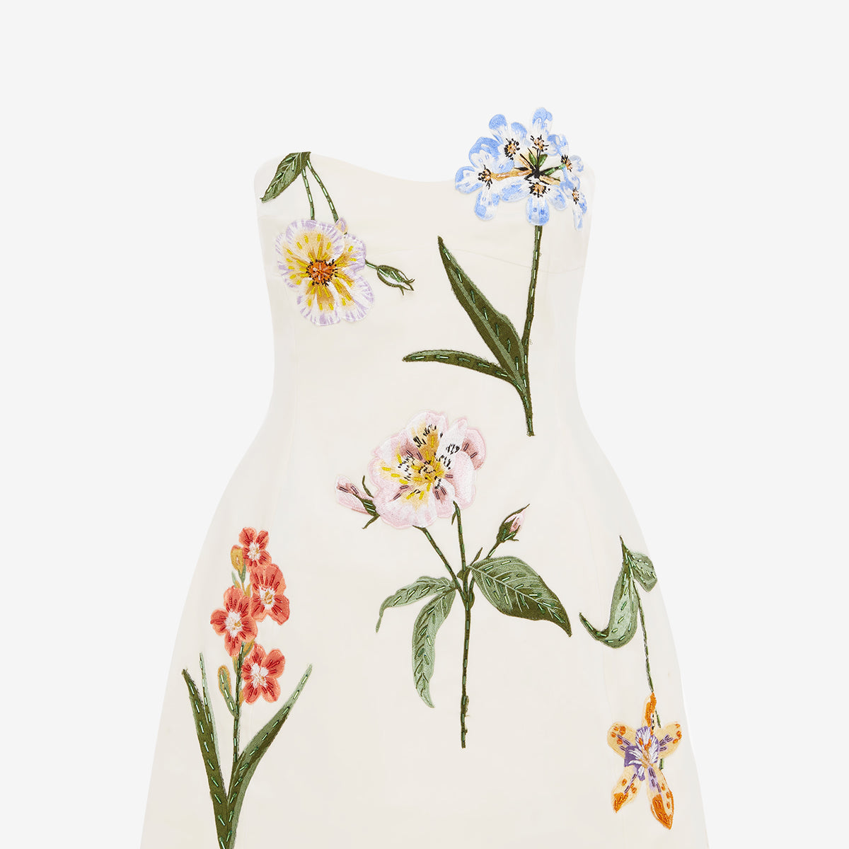 leo lin rosario mini dress LEO LIN Rosario Floral Appliqu Mini Dress