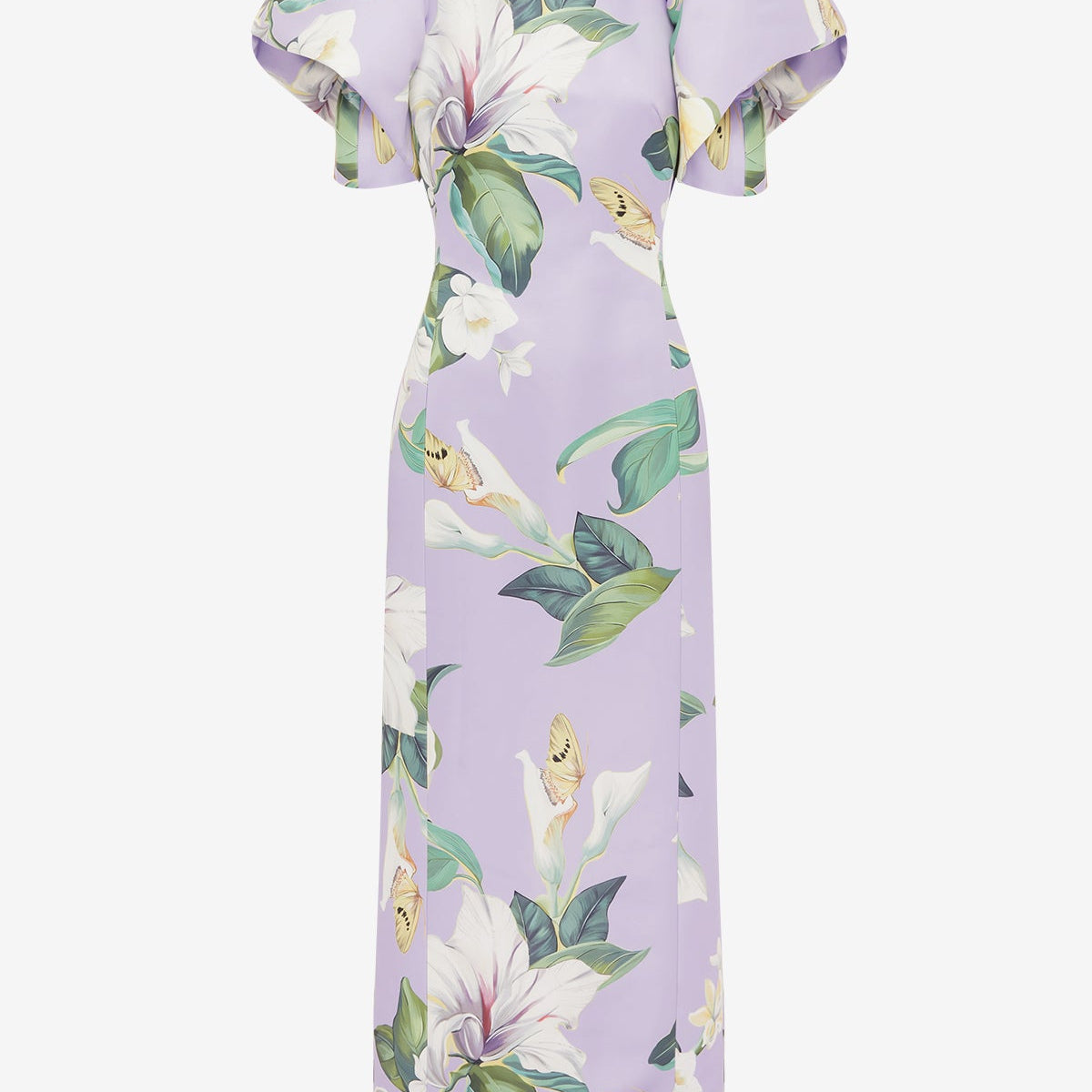 LEO LIN - Lucinda Maxi Dress - Lily Blossom Print in Lilac LEO LIN - Lucinda Maxi Dress - Lily Blossom Print in Lilac