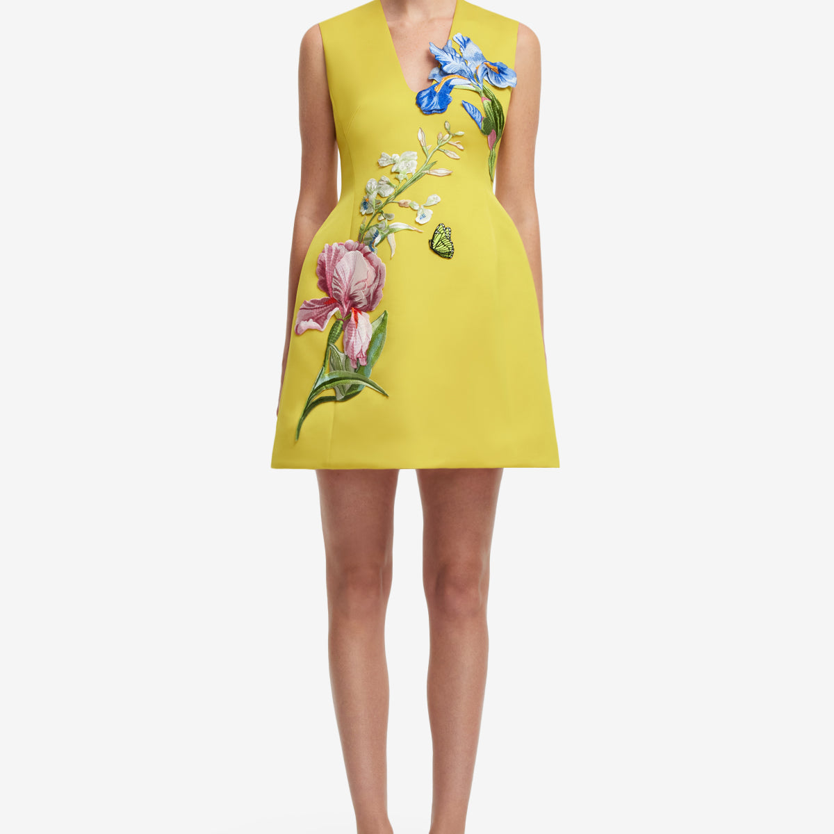 Leo Lin 'Bree' V Neck Mini Dress - Scarlet