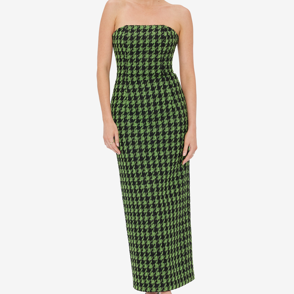 Rayna Tweed Bustier Maxi Dress