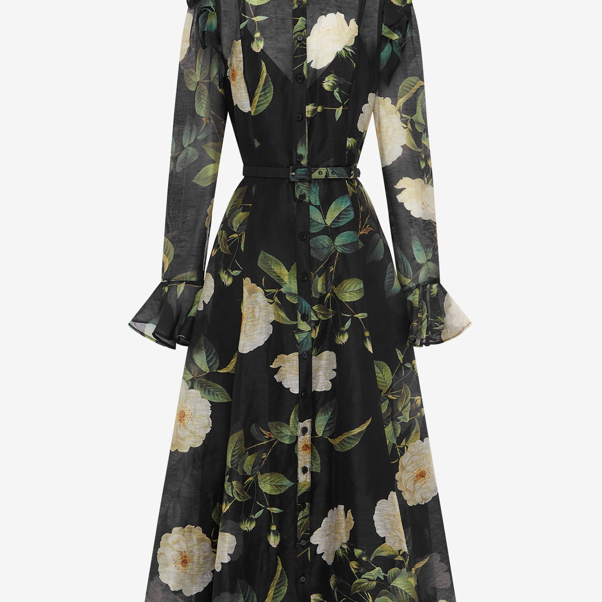 Katrina Butterfly Sleeve Midi Dress