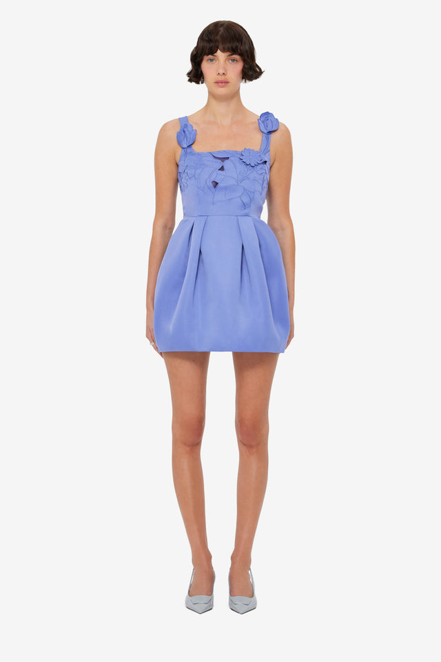 Exclusive LEO LIN Piper Applique Bell Shape Mini Dress - Moonlight