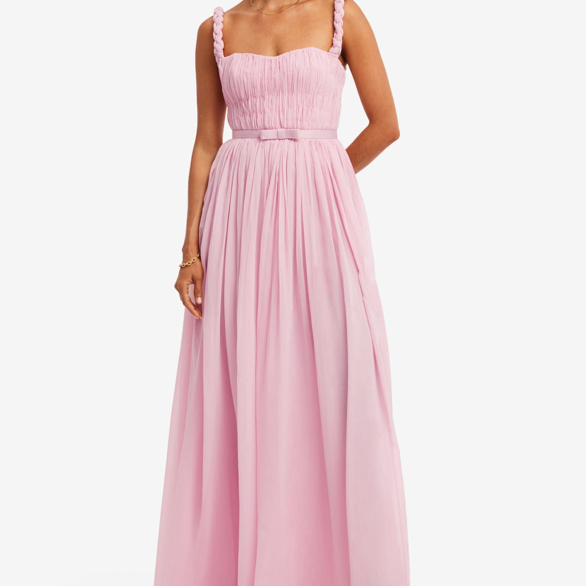 Angelina Ruffled Floor Length Dress