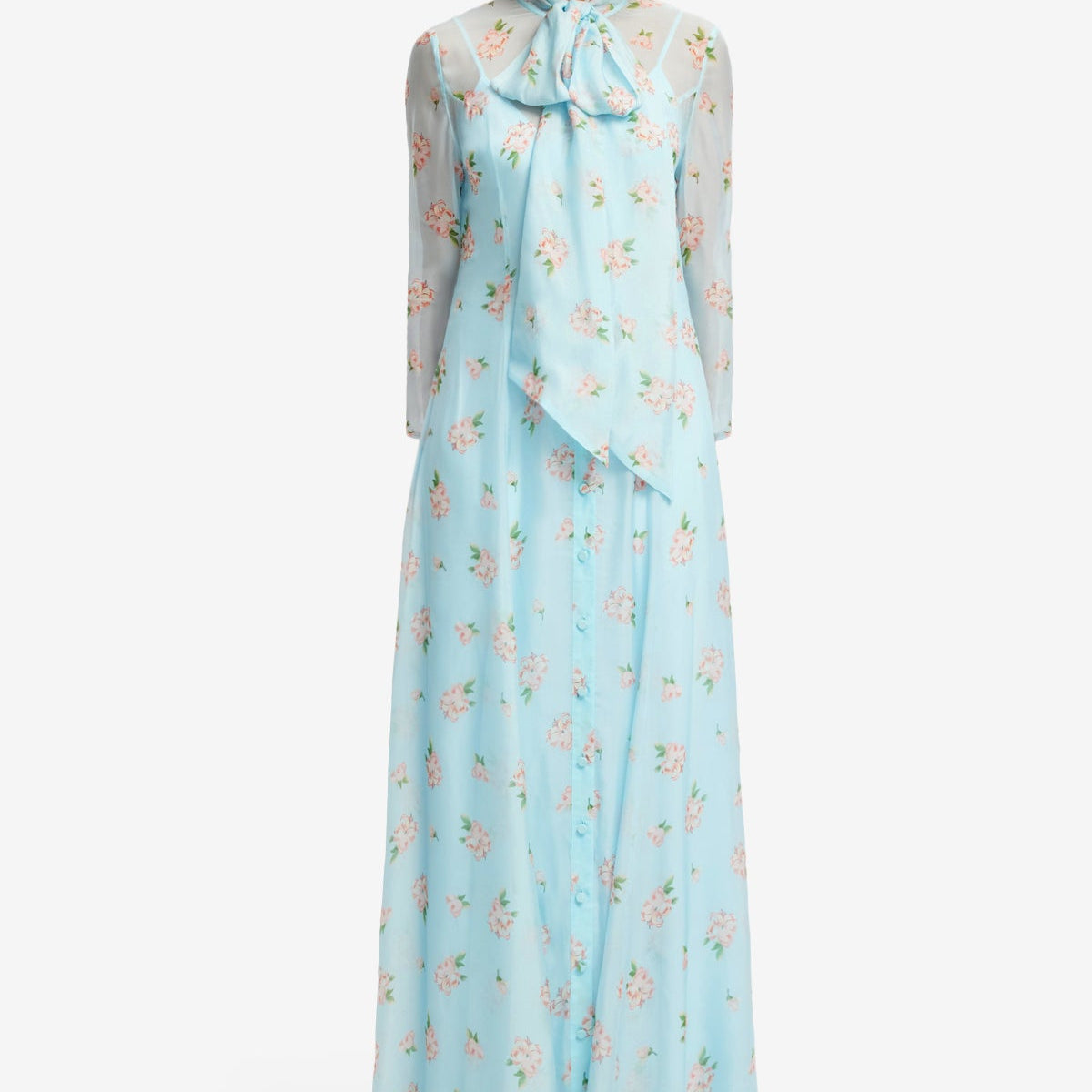 LEO LIN - Lilith Tie Neck Maxi Dress
