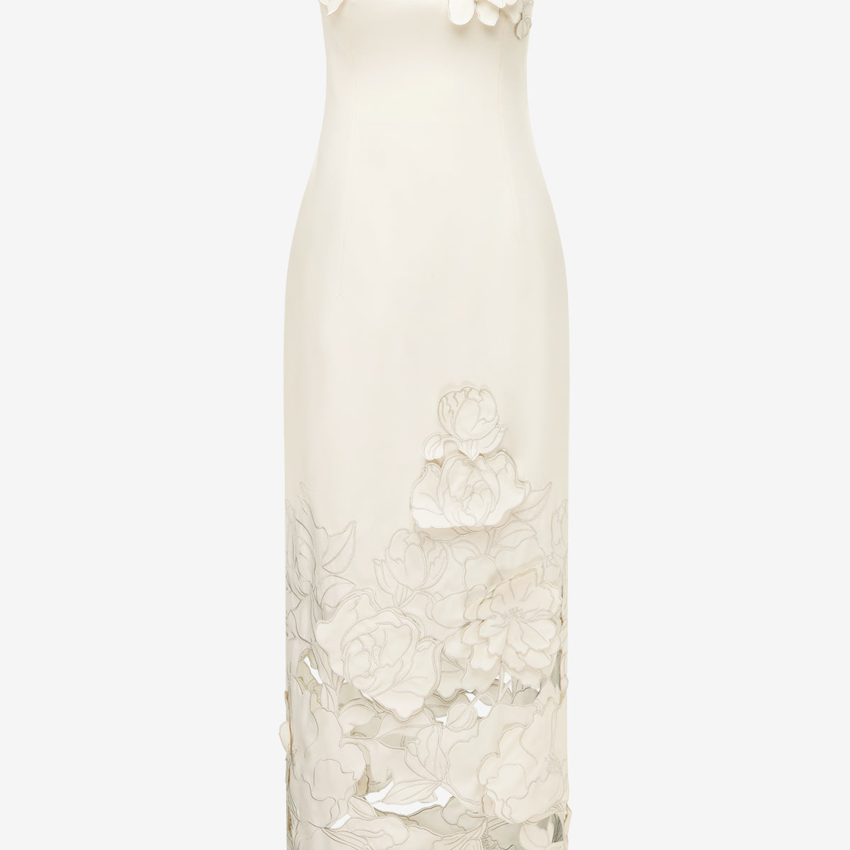 Rayna Appliqu Bustier Maxi Dress - Vanilla LEO LIN Rayna Appliqu Bustier Maxi Dress - Vanilla LEO LIN