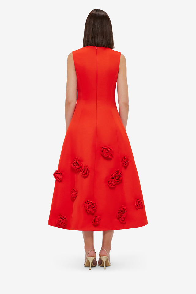 Exclusive LEO LIN Cleo Sleeveless Midi Dress - Scarlet
