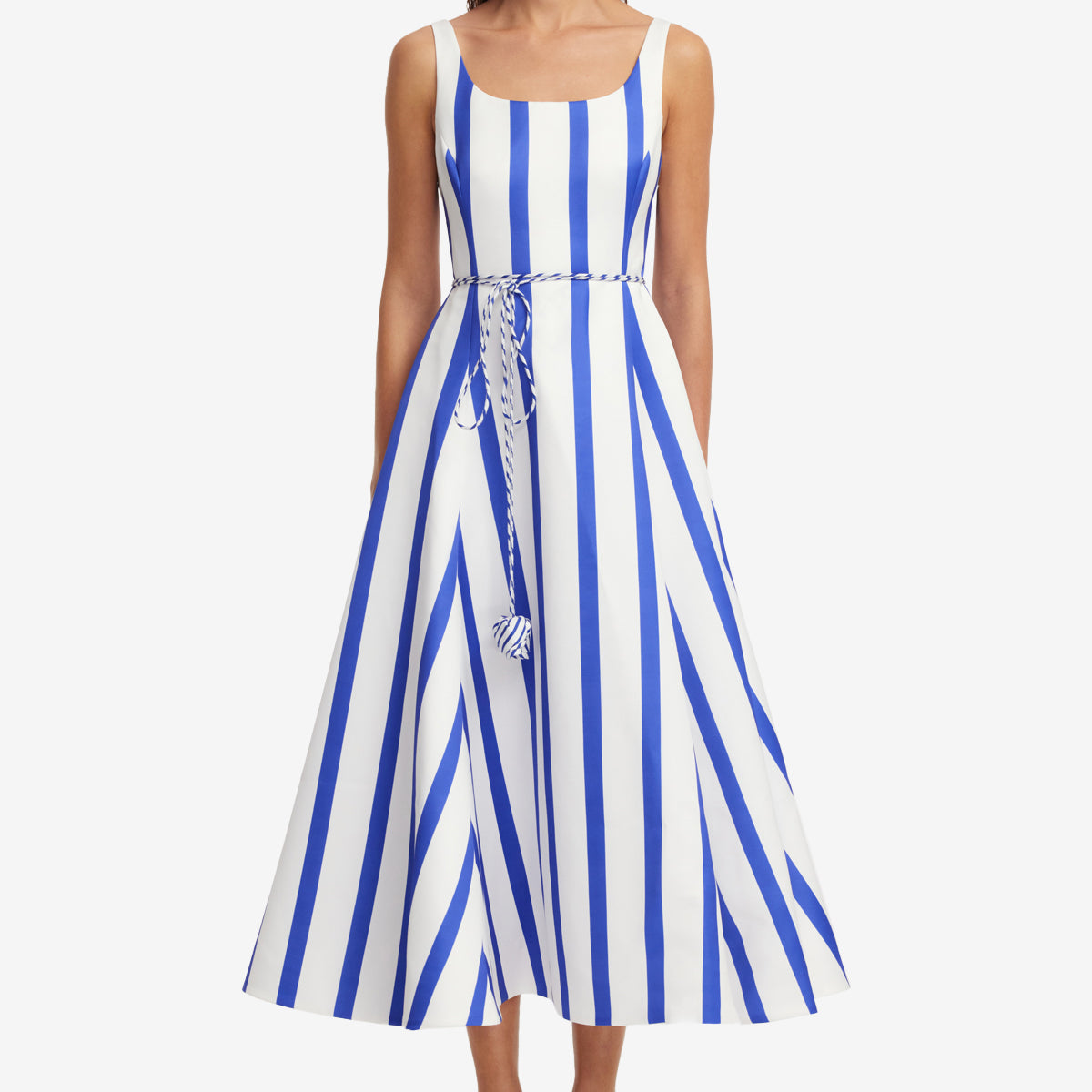 Serafina Striped Maxi Dress - Navy  LEO LIN