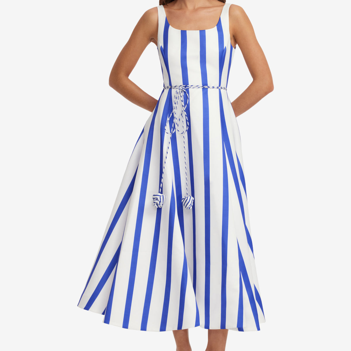 Serafina Striped Maxi Dress - Navy  LEO LIN