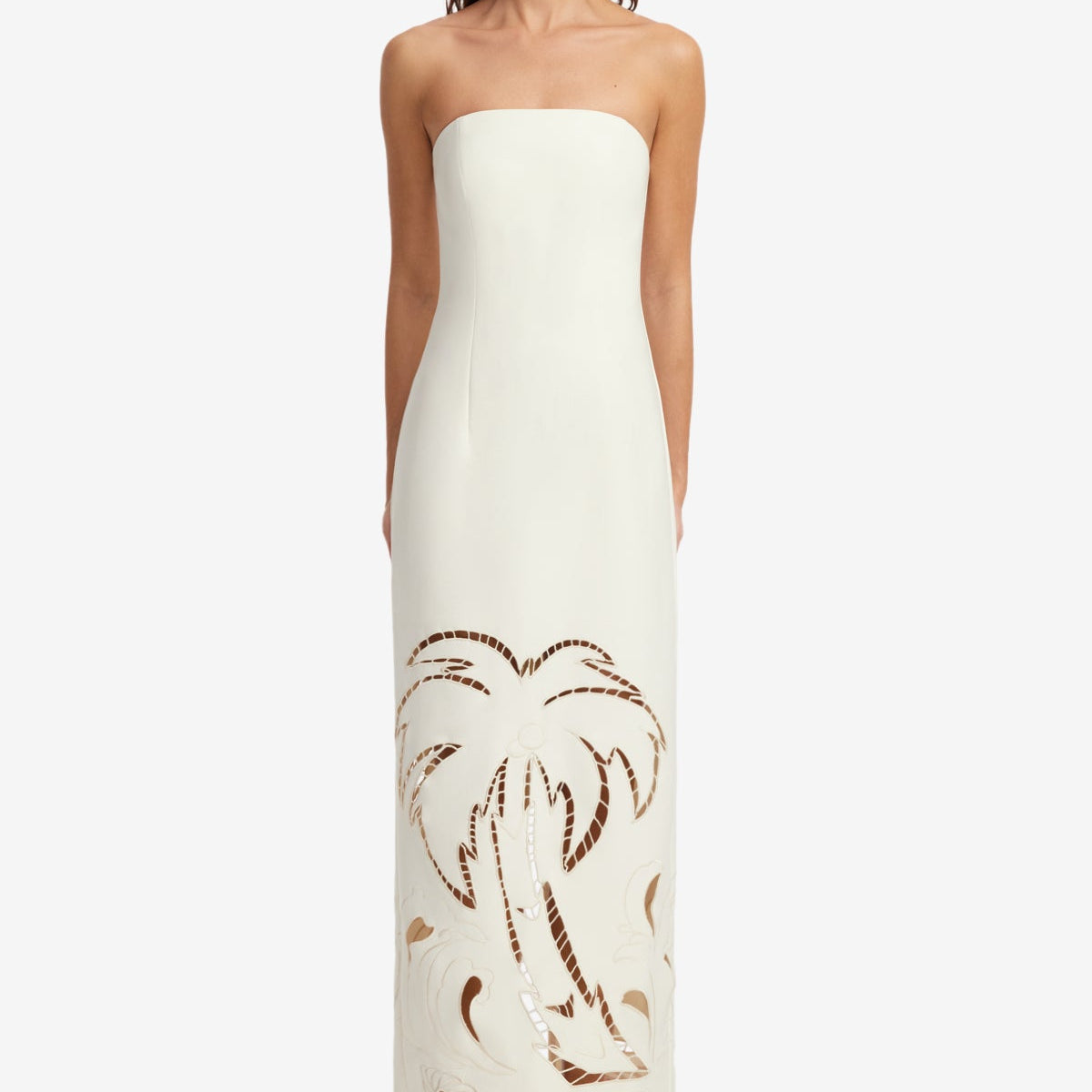 Leo Lin - Rayna Palm Bustier Maxi Dress