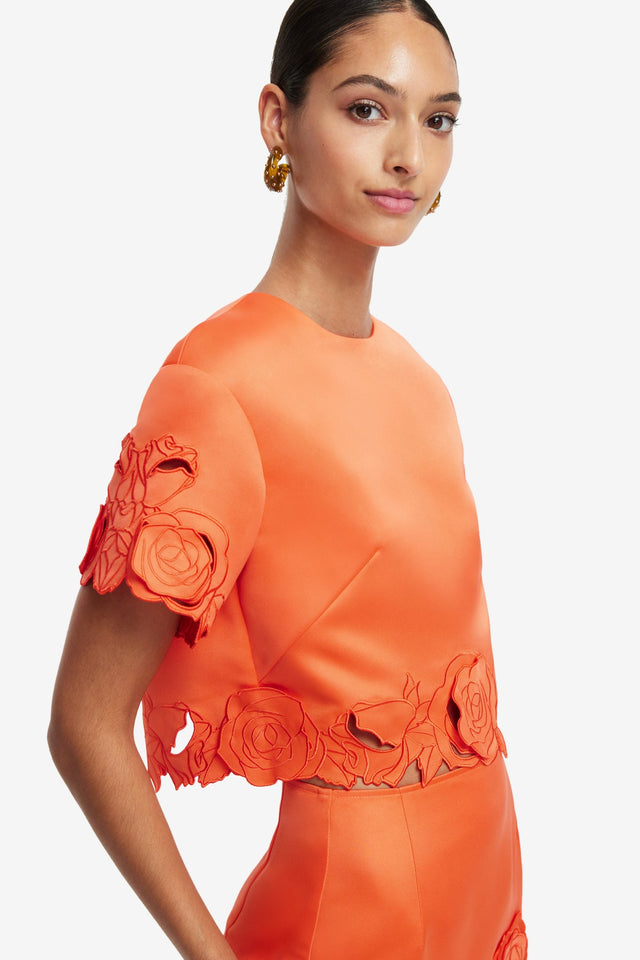 Exclusive LEO LIN Indie Sleeve Top - Saffron