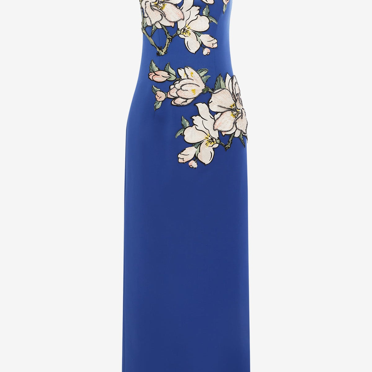 Ava Appliqué Floral Bustier Maxi Dress