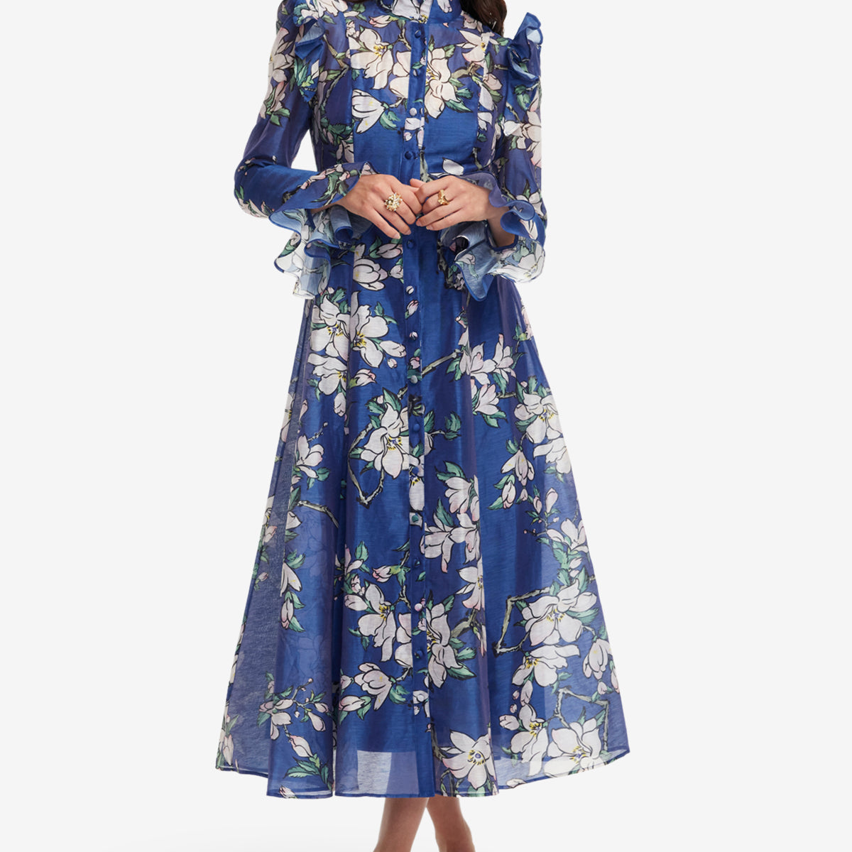 Katrina Butterfly Sleeve Midi Dress