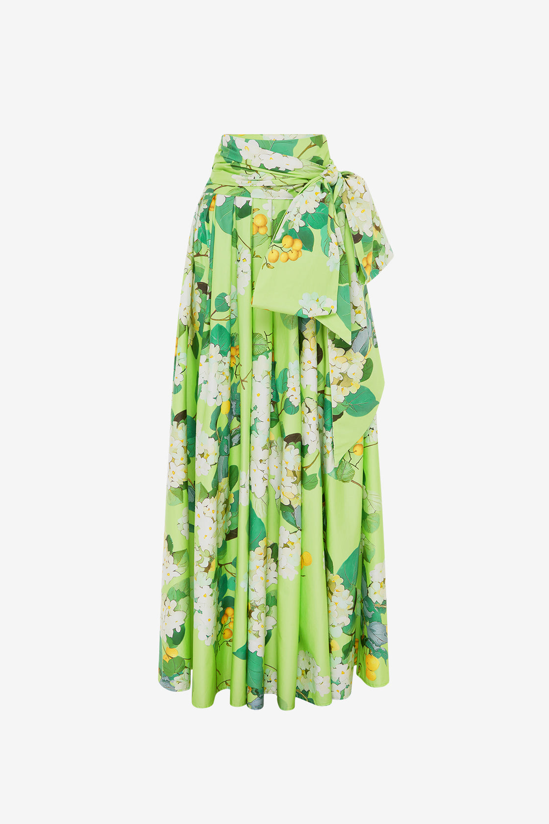 Exclusive LEO LIN Valerie Maxi Skirt - Hydrangea in Lime
