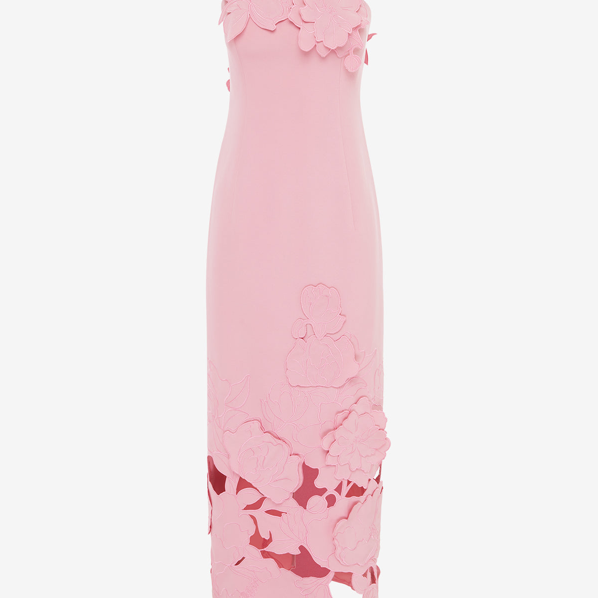 Rayna Appliqu Bustier Maxi Dress - Flamingo Rayna Appliqu Bustier Maxi Dress - Flamingo