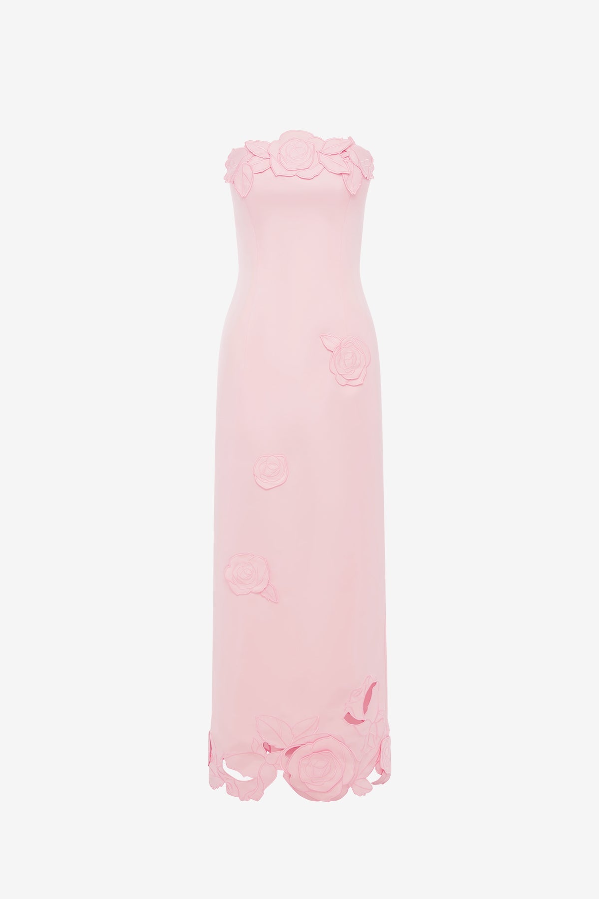 Rayna Appliqué Bustier Maxi Dress - Blush Pink – LEO LIN