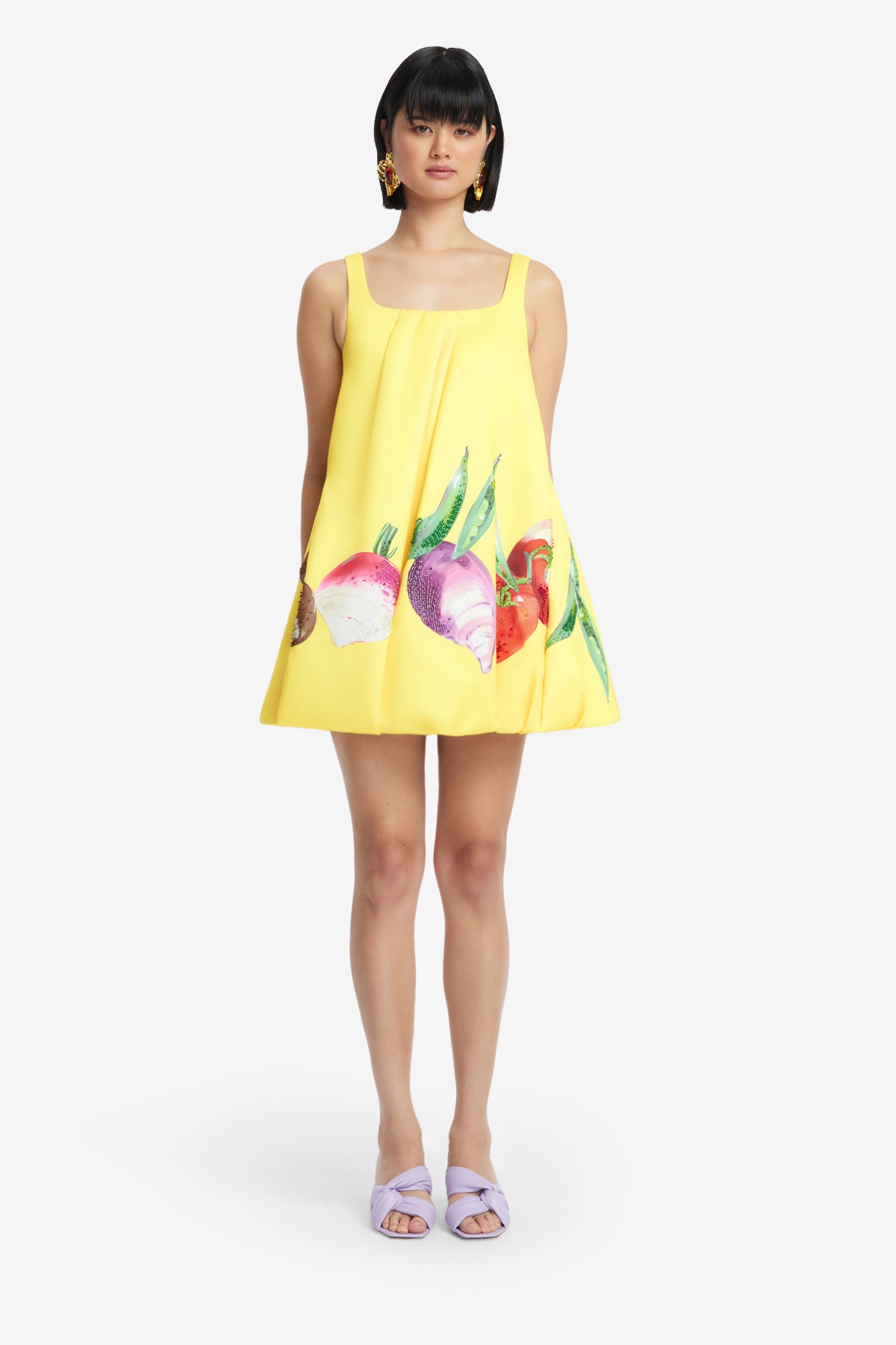 Suki Puff Mini Dress - Harvest Print – LEO LIN
