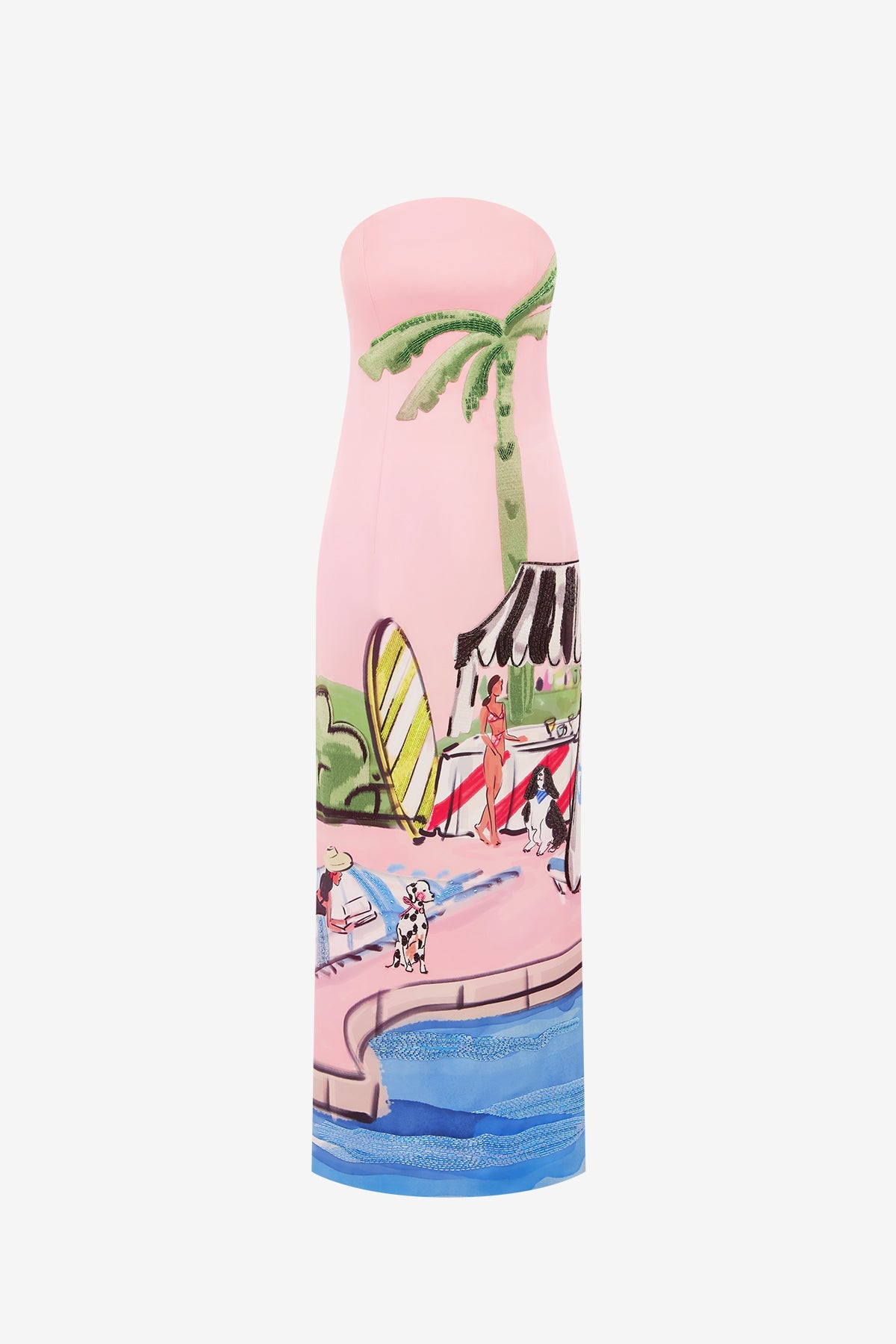 Ava Bustier Maxi Dress - Riviera Print – LEO LIN