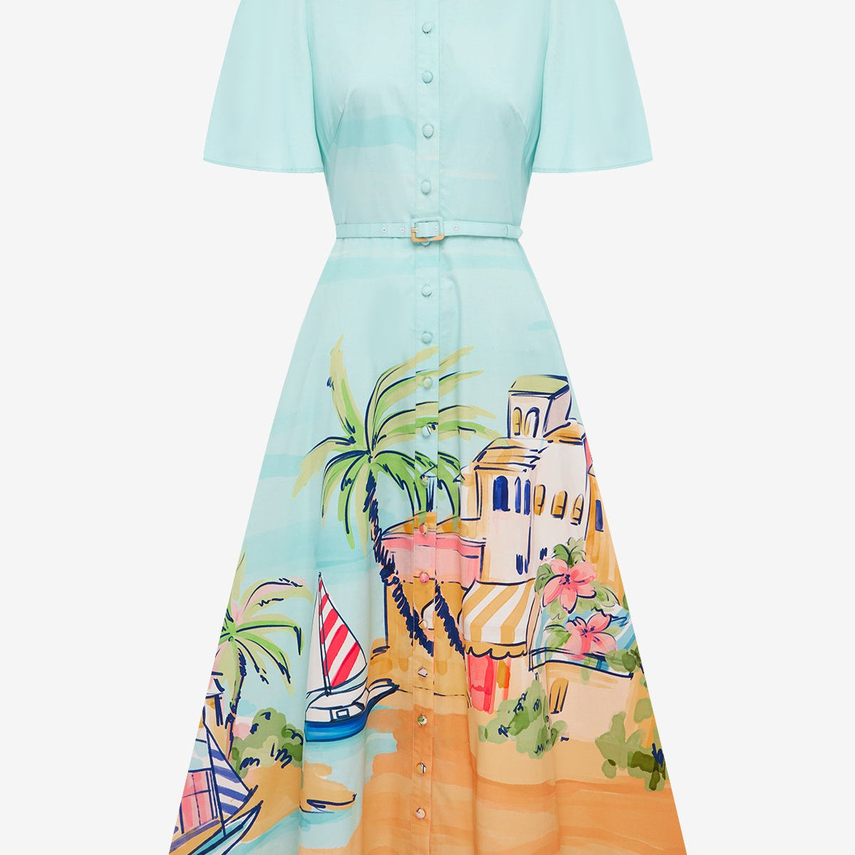 leo lin bianca short sleeve midi dress Bianca Short Sleeve Midi Dress
