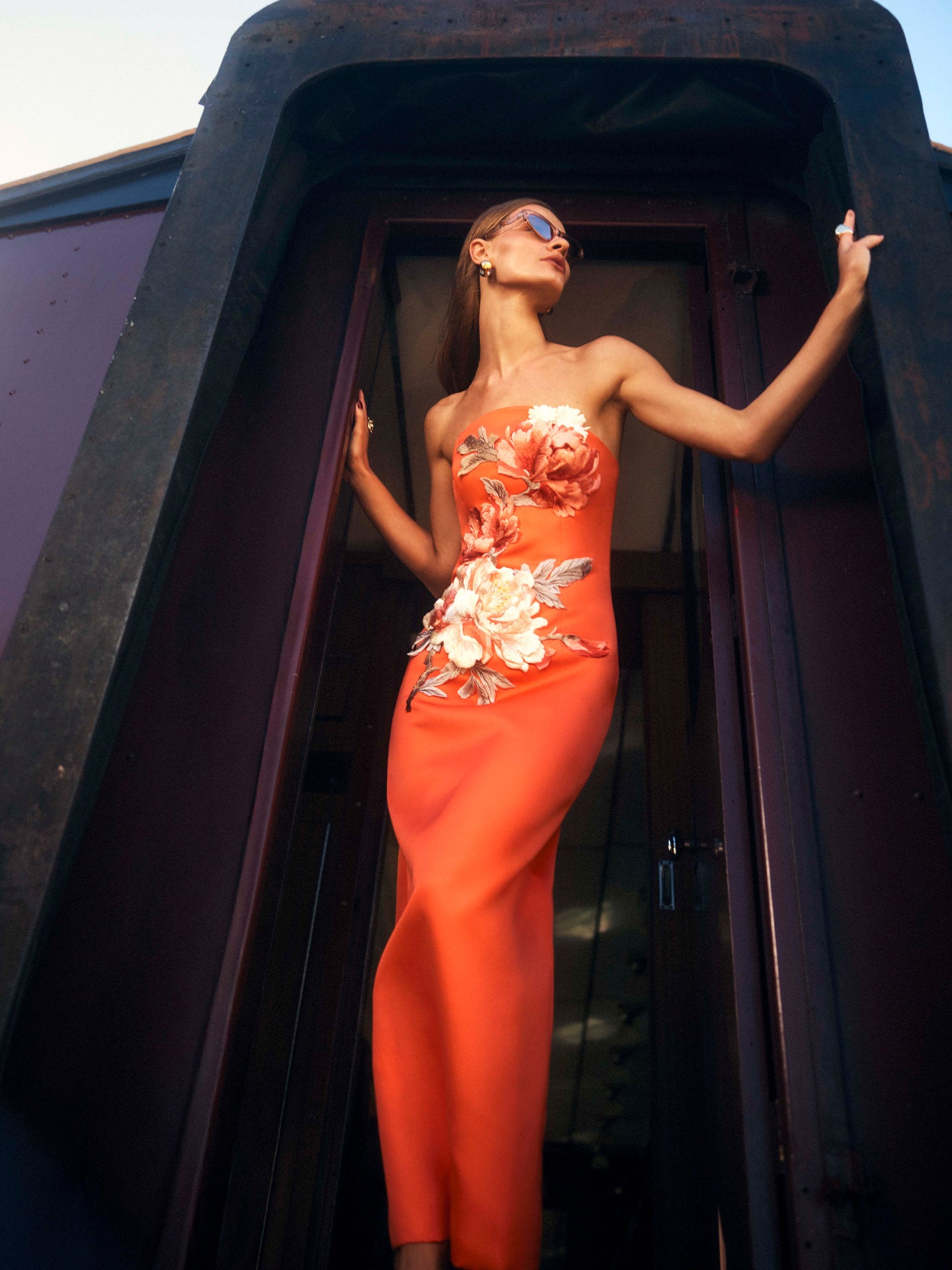 Camilla Draped Floor Length Dress - Emerald – LEO LIN