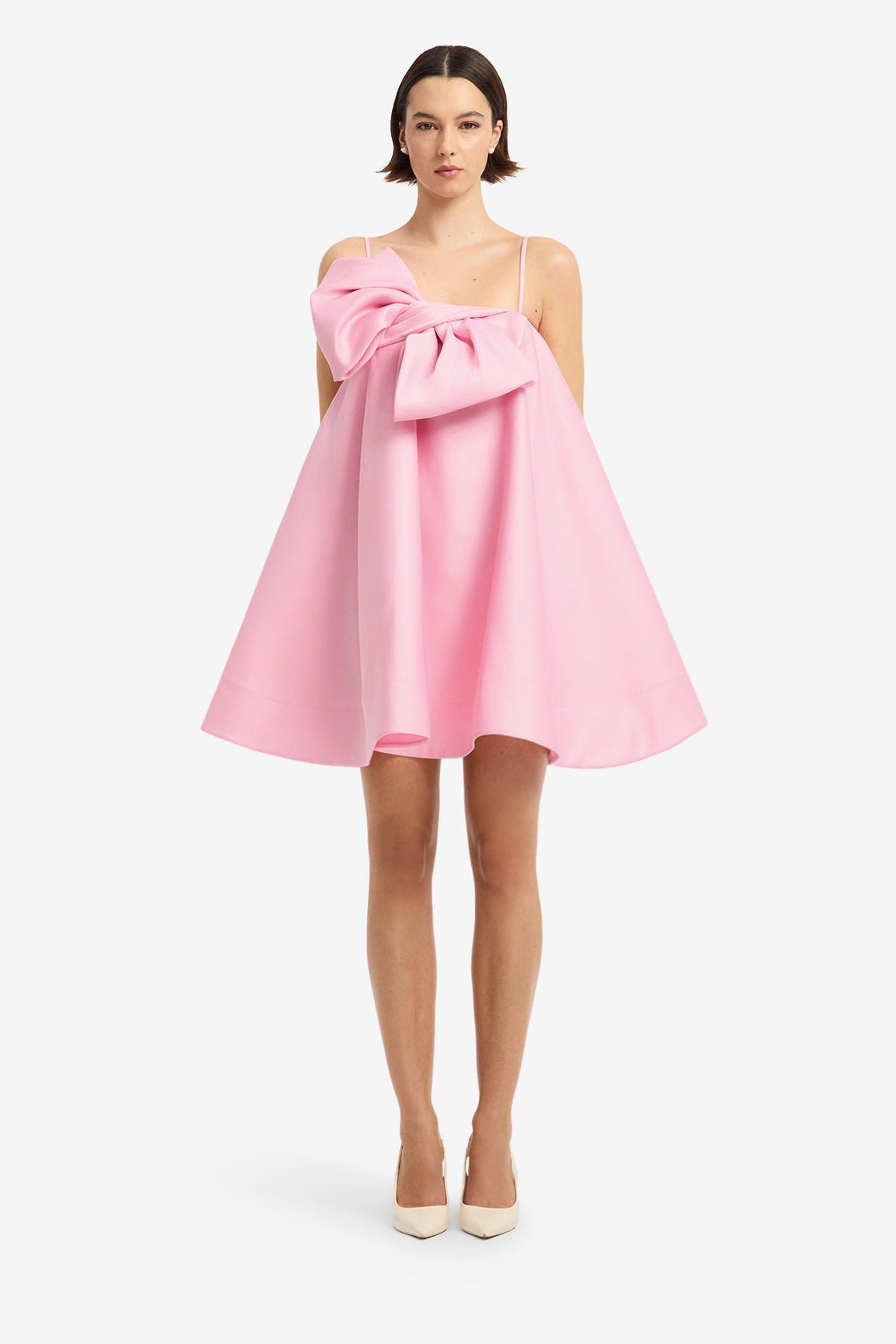 Chelsea Bow Mini Dress - Pink Dress Mini