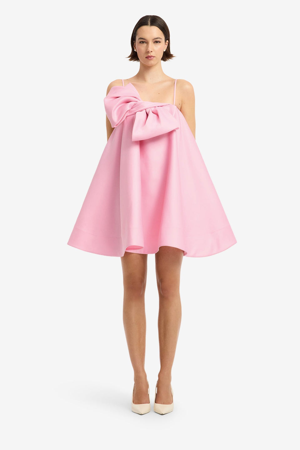 Chelsea Bow Mini Dress - Pink Dress Mini
