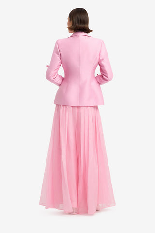 Annika Bow Blazer - Pink Blazer
