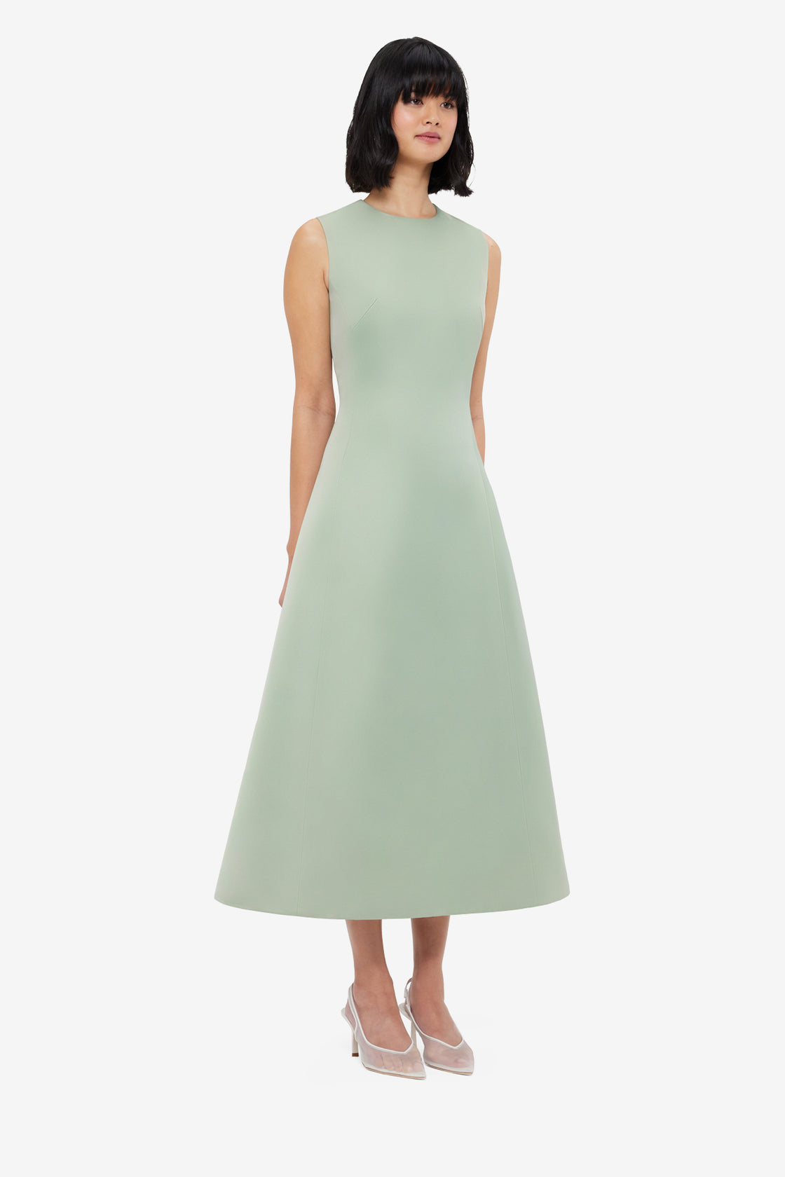 Exclusive LEO LIN Cleo Sleeveless Midi Dress - Sage