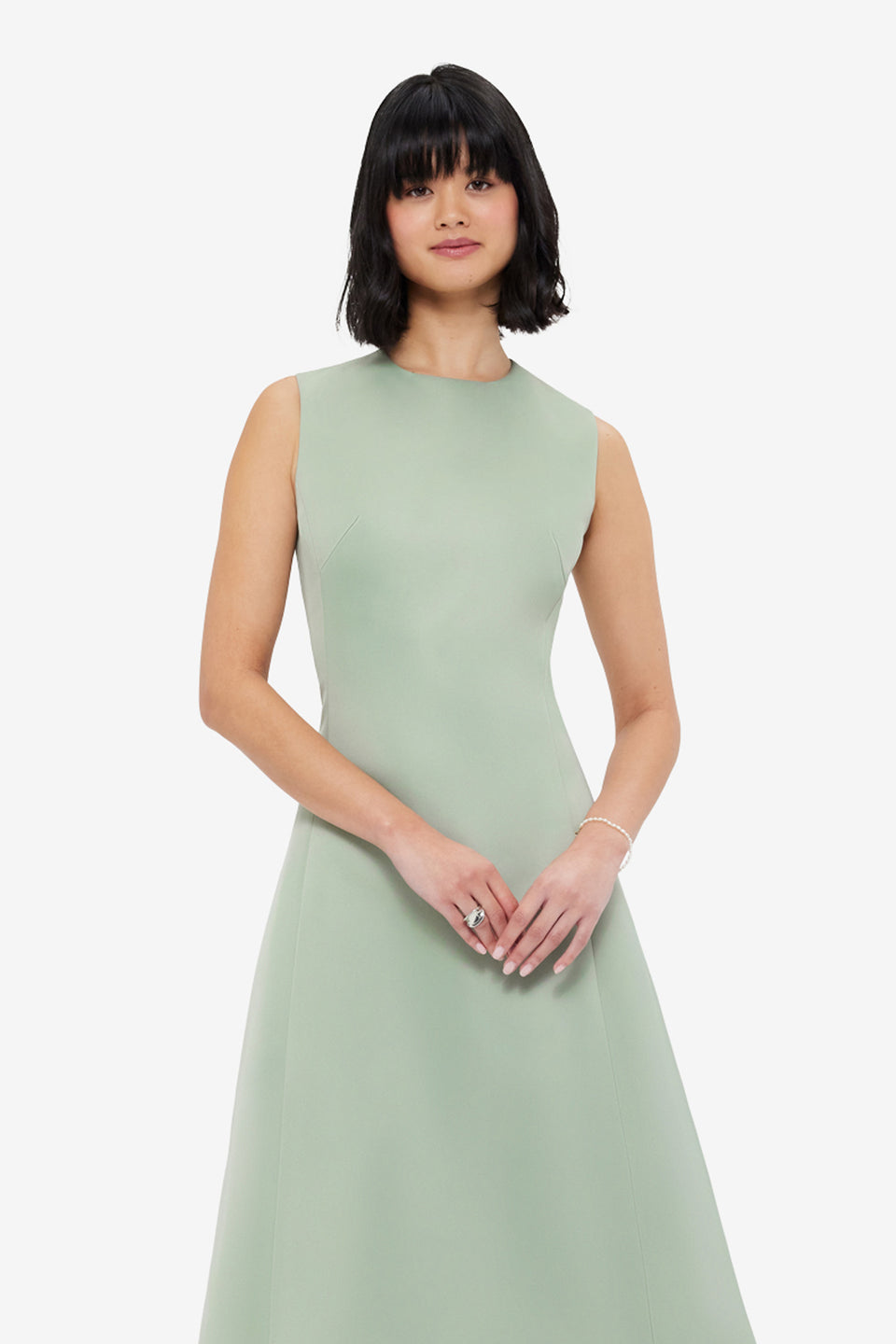 Exclusive LEO LIN Cleo Sleeveless Midi Dress - Sage