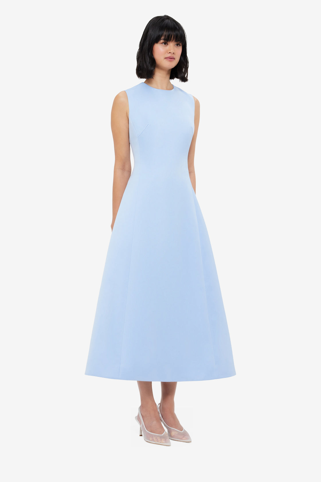 Exclusive LEO LIN Cleo Sleeveless Midi Dress - Sky Blue