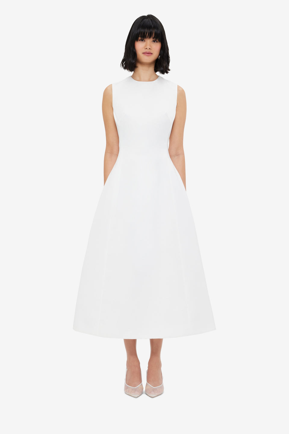 Exclusive LEO LIN Cleo Sleeveless Midi Dress - Snow