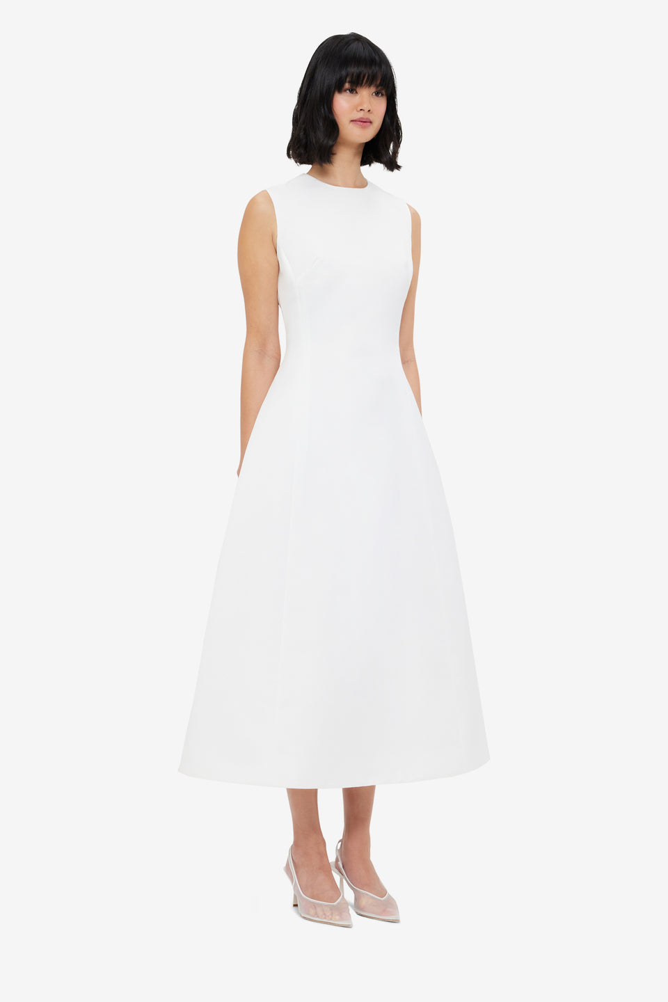 Exclusive LEO LIN Cleo Sleeveless Midi Dress - Snow