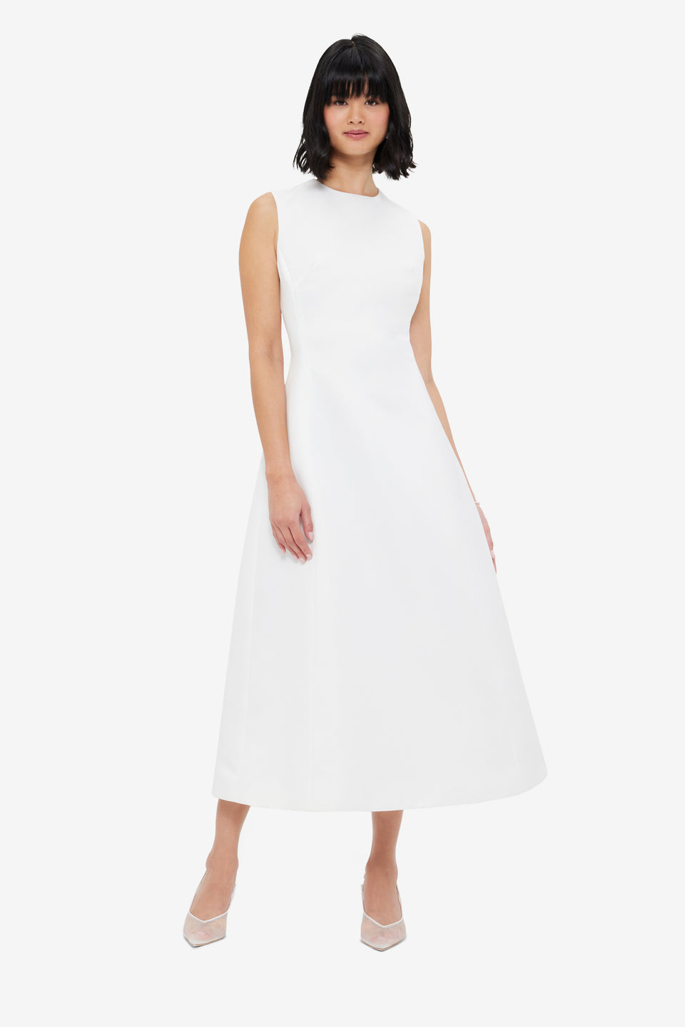Exclusive LEO LIN Cleo Sleeveless Midi Dress - Snow
