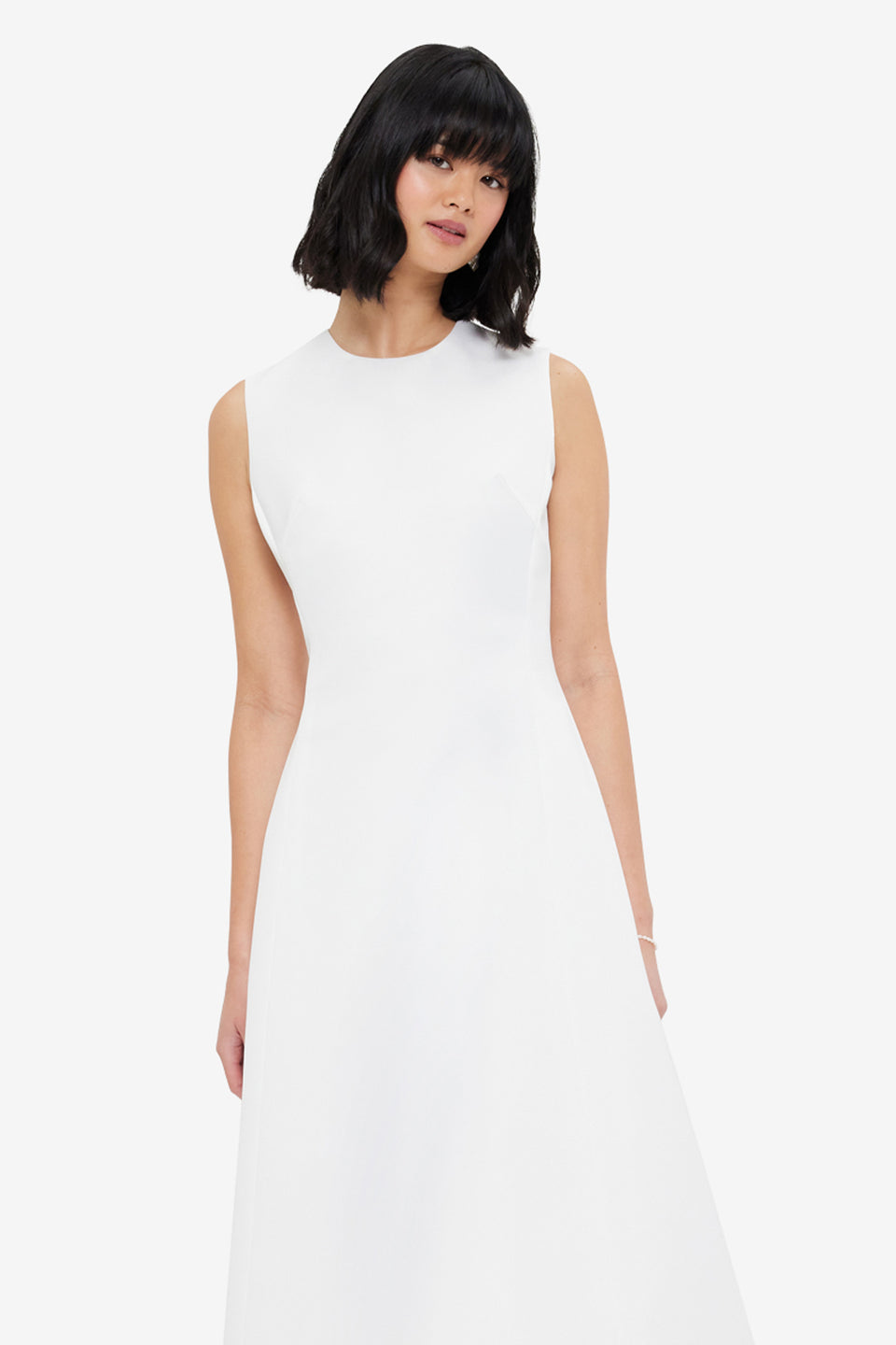 Exclusive LEO LIN Cleo Sleeveless Midi Dress - Snow