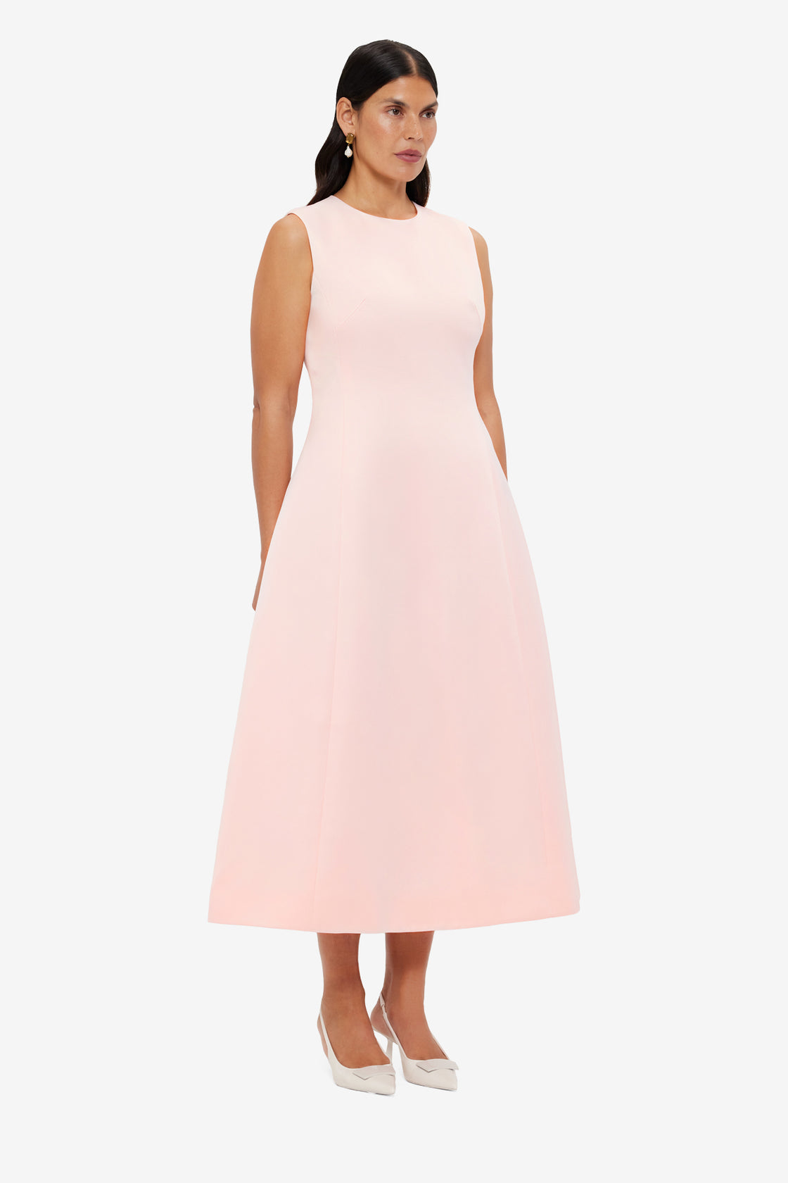 Exclusive LEO LIN Cleo Sleeveless Midi Dress - Soft Pink