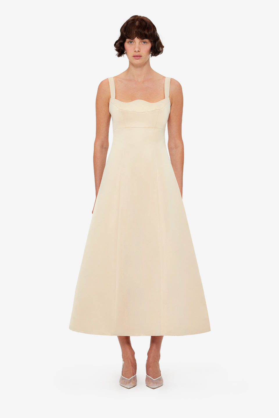 Exclusive LEO LIN Odette Midi Dress - Champagne