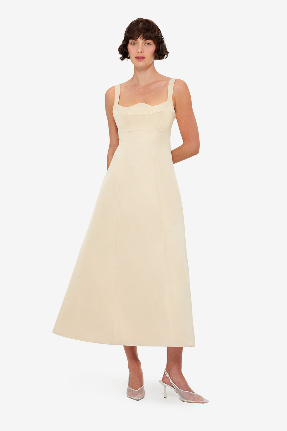 Exclusive LEO LIN Odette Midi Dress - Champagne