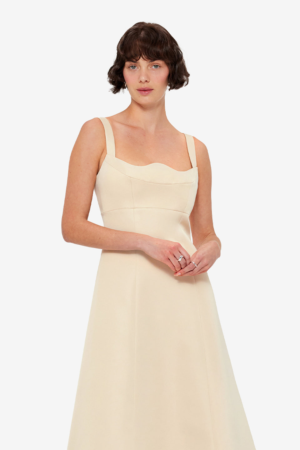 Exclusive LEO LIN Odette Midi Dress - Champagne