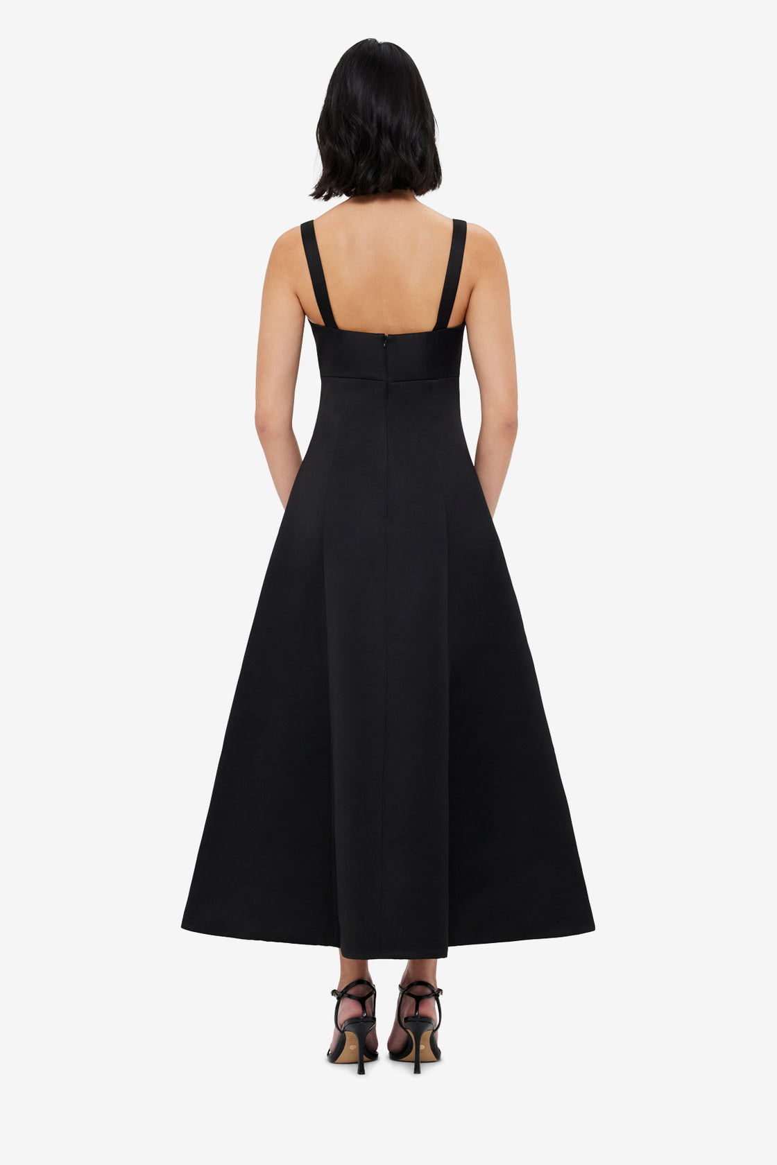 Exclusive LEO LIN Odette Midi Dress - Ebony