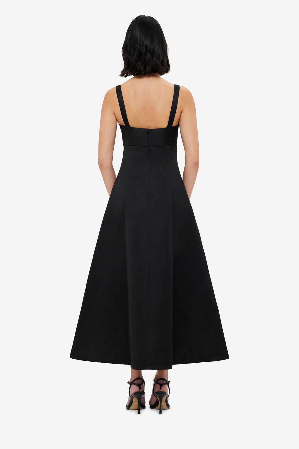 Exclusive LEO LIN Odette Midi Dress - Ebony