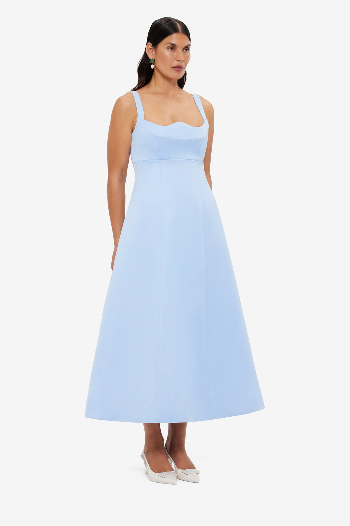 Odette Midi Dress - Sky Blue LEO LIN Odette Midi Dress - Sky Blue LEO LIN