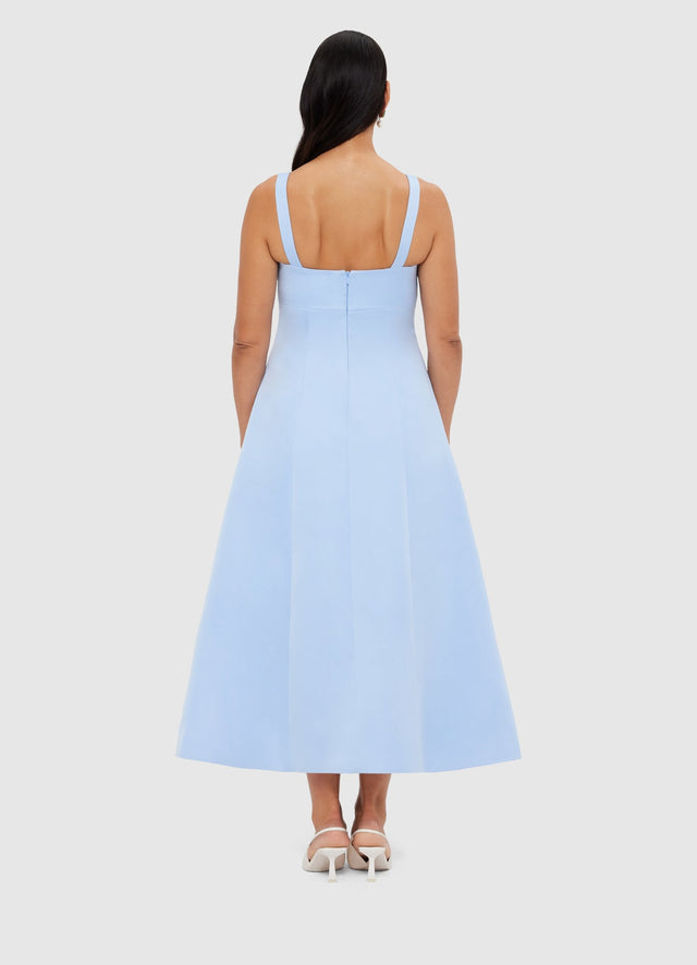 Exclusive Leo Lin Odette Midi Dress - Sky Blue