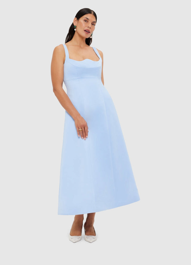 Exclusive Leo Lin Odette Midi Dress - Sky Blue