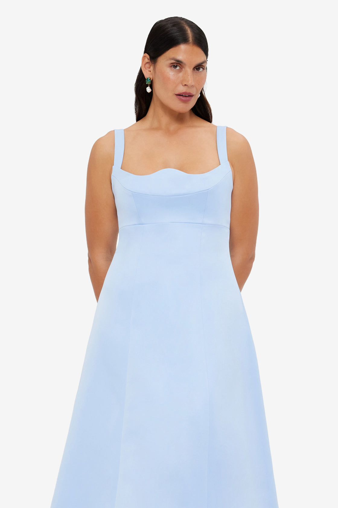 Exclusive LEO LIN Odette Midi Dress - Sky Blue