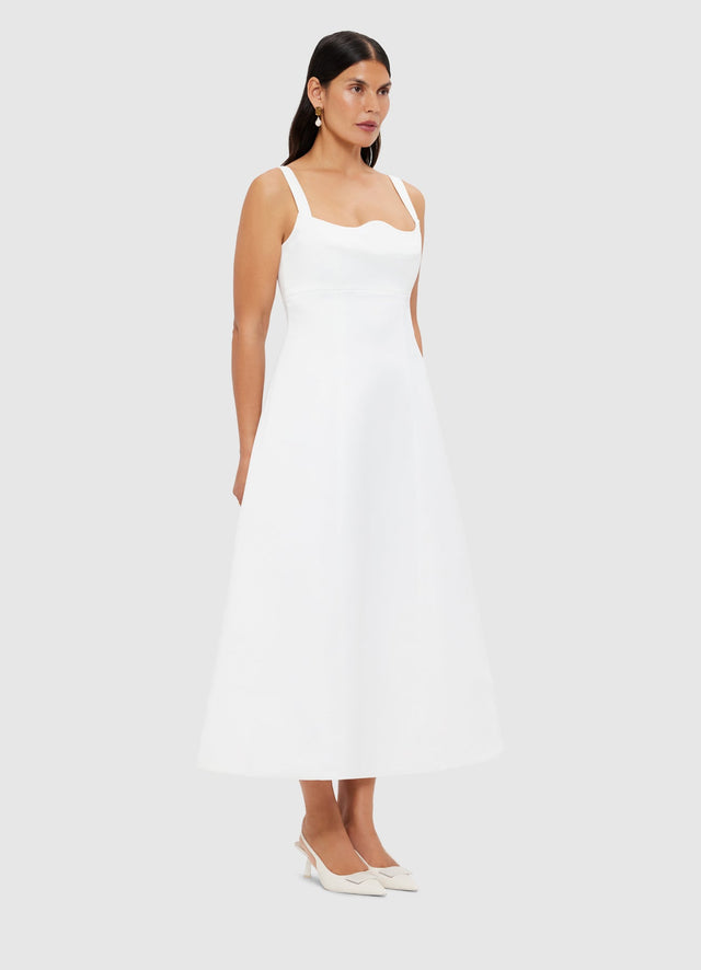 Exclusive Leo Lin Odette Midi Dress - Snow