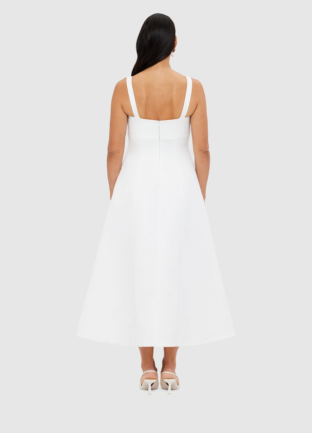 Exclusive Leo Lin Odette Midi Dress - Snow