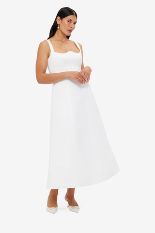 Exclusive LEO LIN Odette Midi Dress - Snow