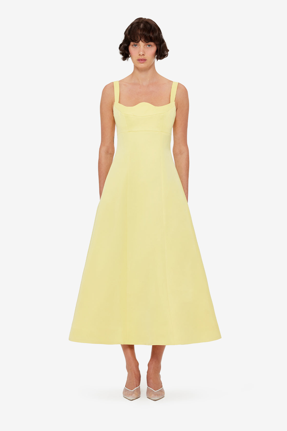 Exclusive LEO LIN Odette Midi Dress - Sorbet Yellow