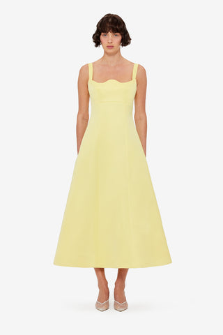 Exclusive LEO LIN Odette Midi Dress - Sorbet Yellow