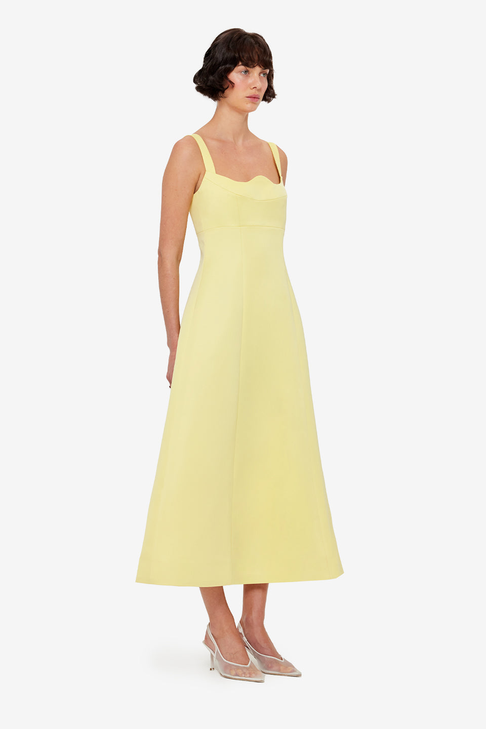 Exclusive LEO LIN Odette Midi Dress - Sorbet Yellow